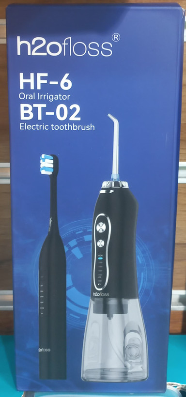 ست کامل بهداشت دهان و دندان h2ofloss مدل HF-6 و BT-02 | مسواک برقی و واترجت حرفهای